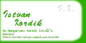 istvan kordik business card